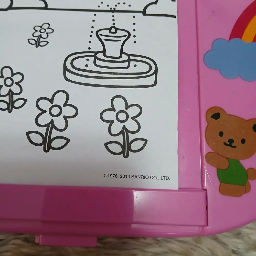 Hello Kitty Pink Coloring Roll Desk‎ 2014 Sanrio Art Station Activity Toy